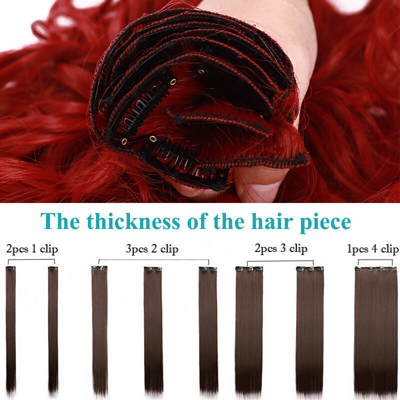 Full Head Set Clip In Hair Extensions Long Soft 100% Real Natural as Human Ombre