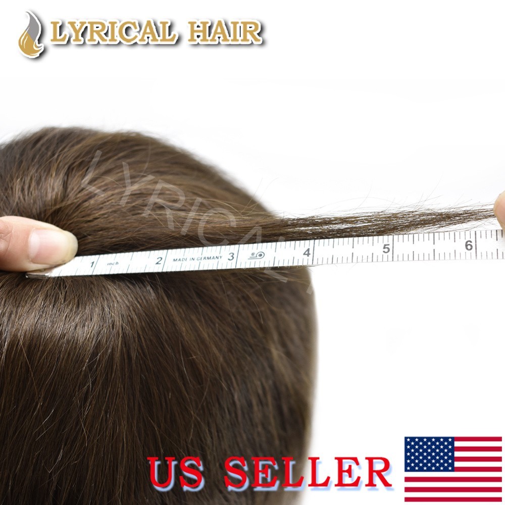 Full French Lace Mens Toupee Bleached Knots Gray Natural Human Hairpiece System