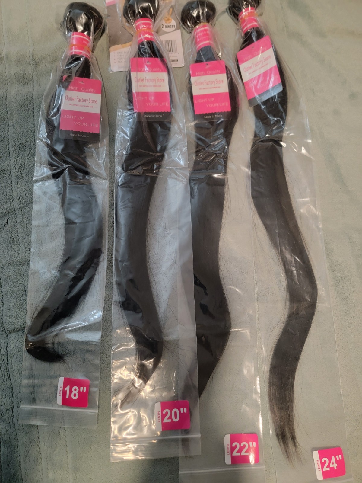 12A Remy Human Hair 4 Bundles 18 20 22 24 Inch Straight Brazilian Natural Black