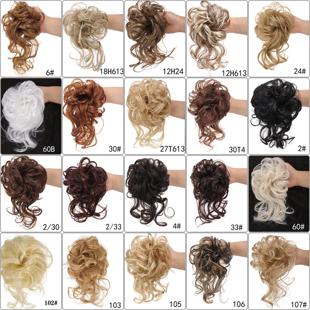 25cm Fluffy Hair Bun Hairpiece Made of Heat-Resistant High-Temp Silk Fibers