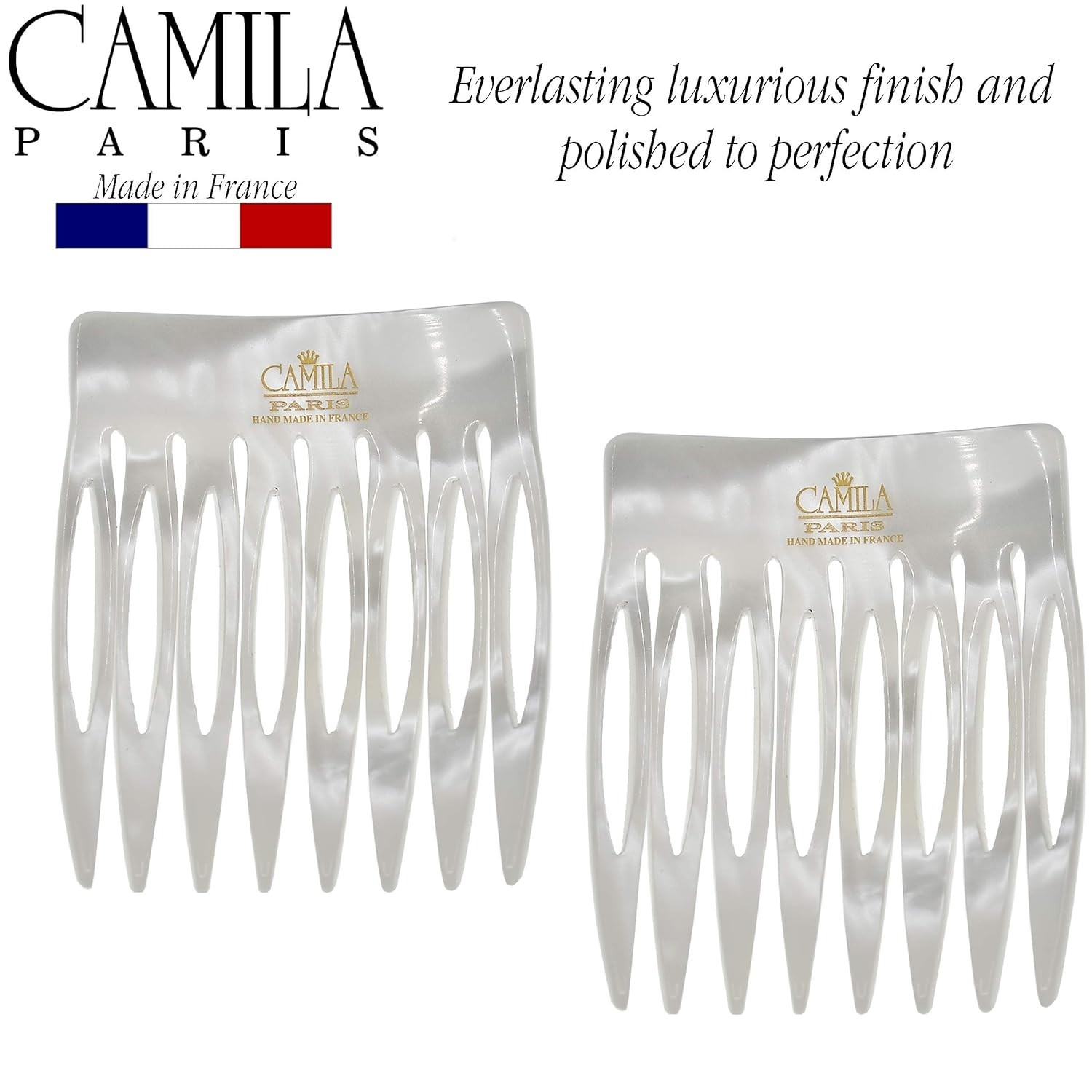 Paris French Hair Side Comb Handmade Small Pearl French Twist Hair Combs Deco…