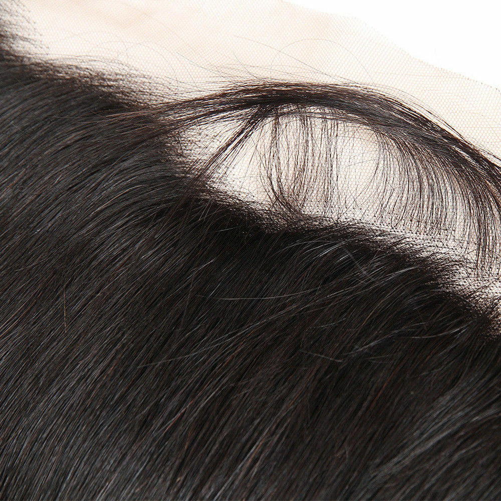 Brazilian Straight Body Wave Lace Frontal Closure Virgin Human Hair Extensions