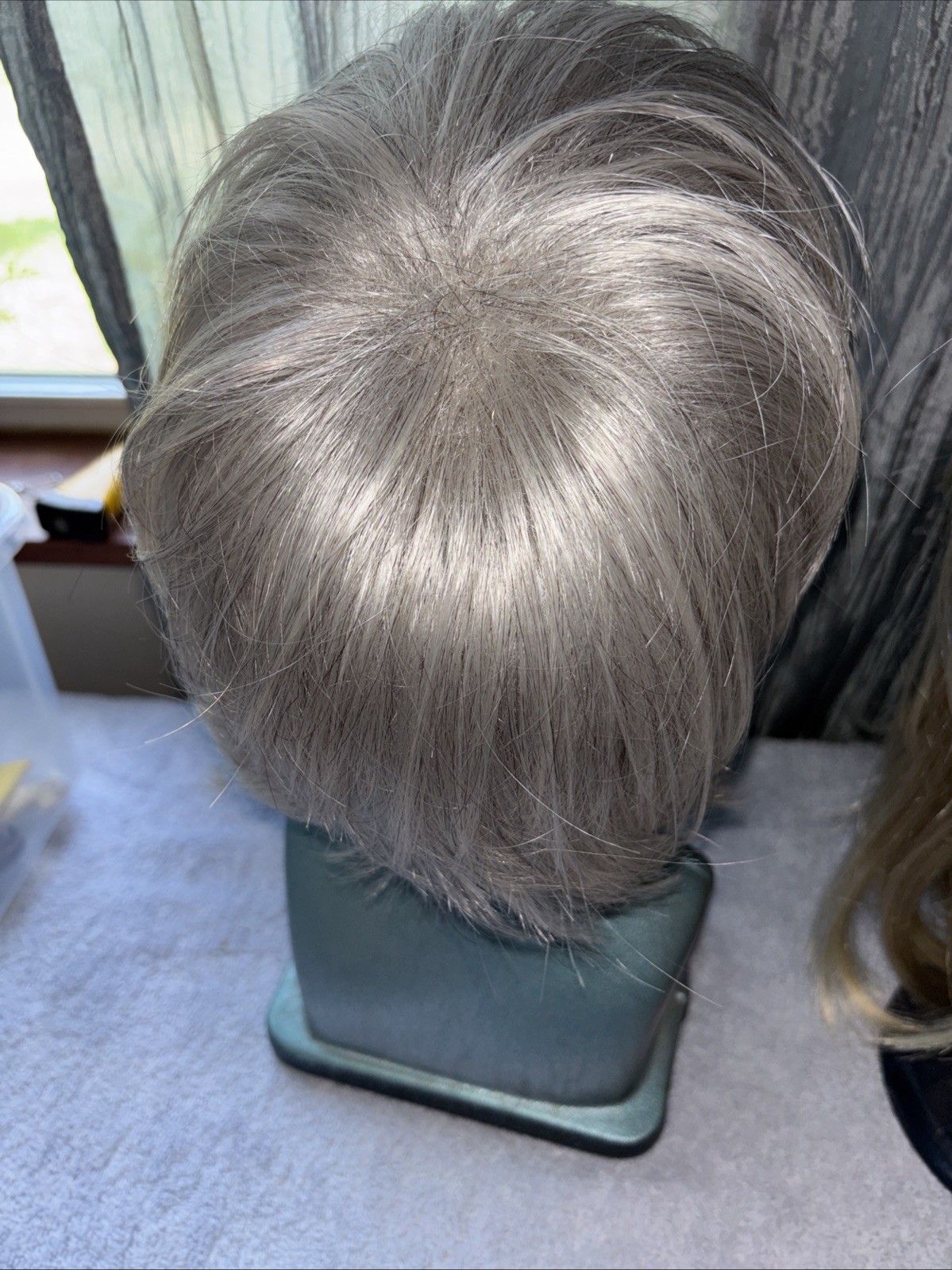 3 Wigs: Sandy, Light Blonde & Grey Wigs Straight Long & Short TLC brand