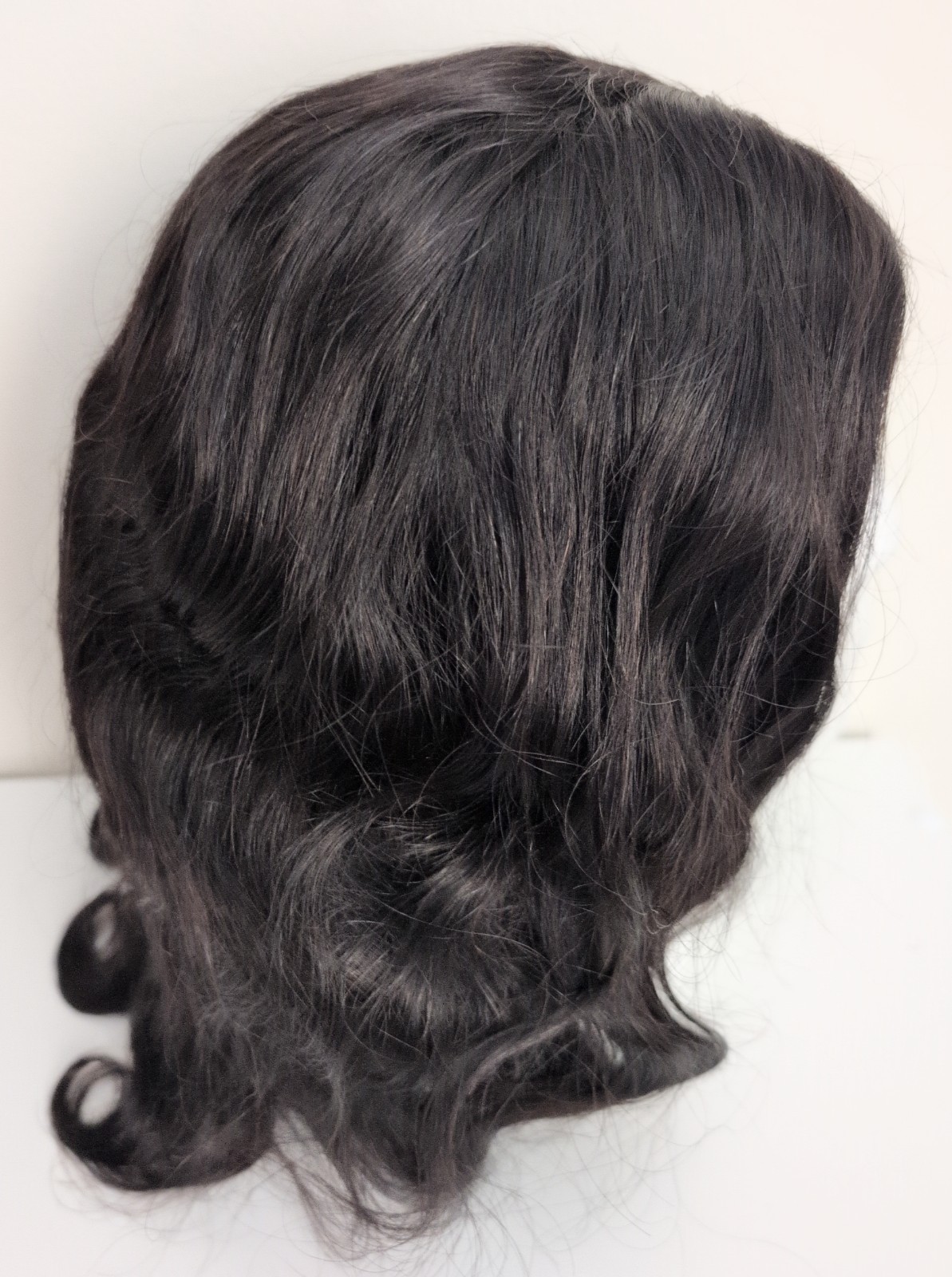 Black Wavy Wig 9 INCHES U Part Curly Synthetic Hair Cosplay Gyaru Aesthetic