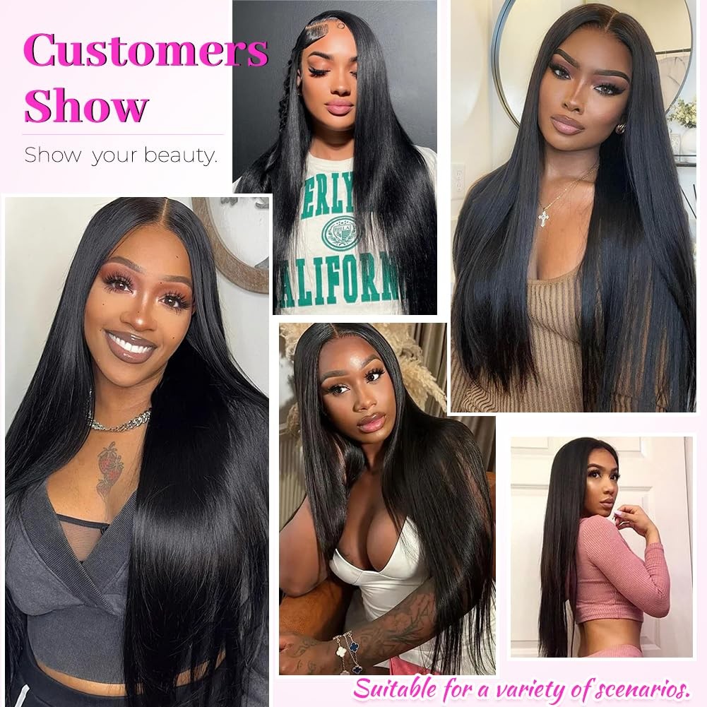 Qaore Hair Extensions Real Human Hair 24 Inch 120G 8Pcs Clip In Hair Extensions