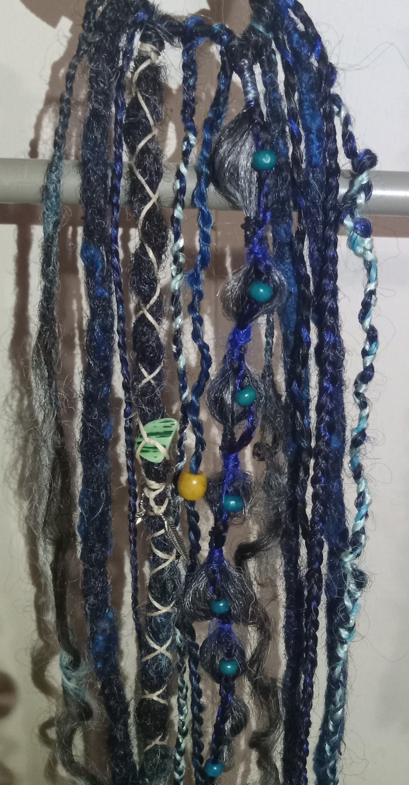 Dreadlock Extensions Hair 0.6 0.8cm Thick Full Handmade 14 burning man Locs set