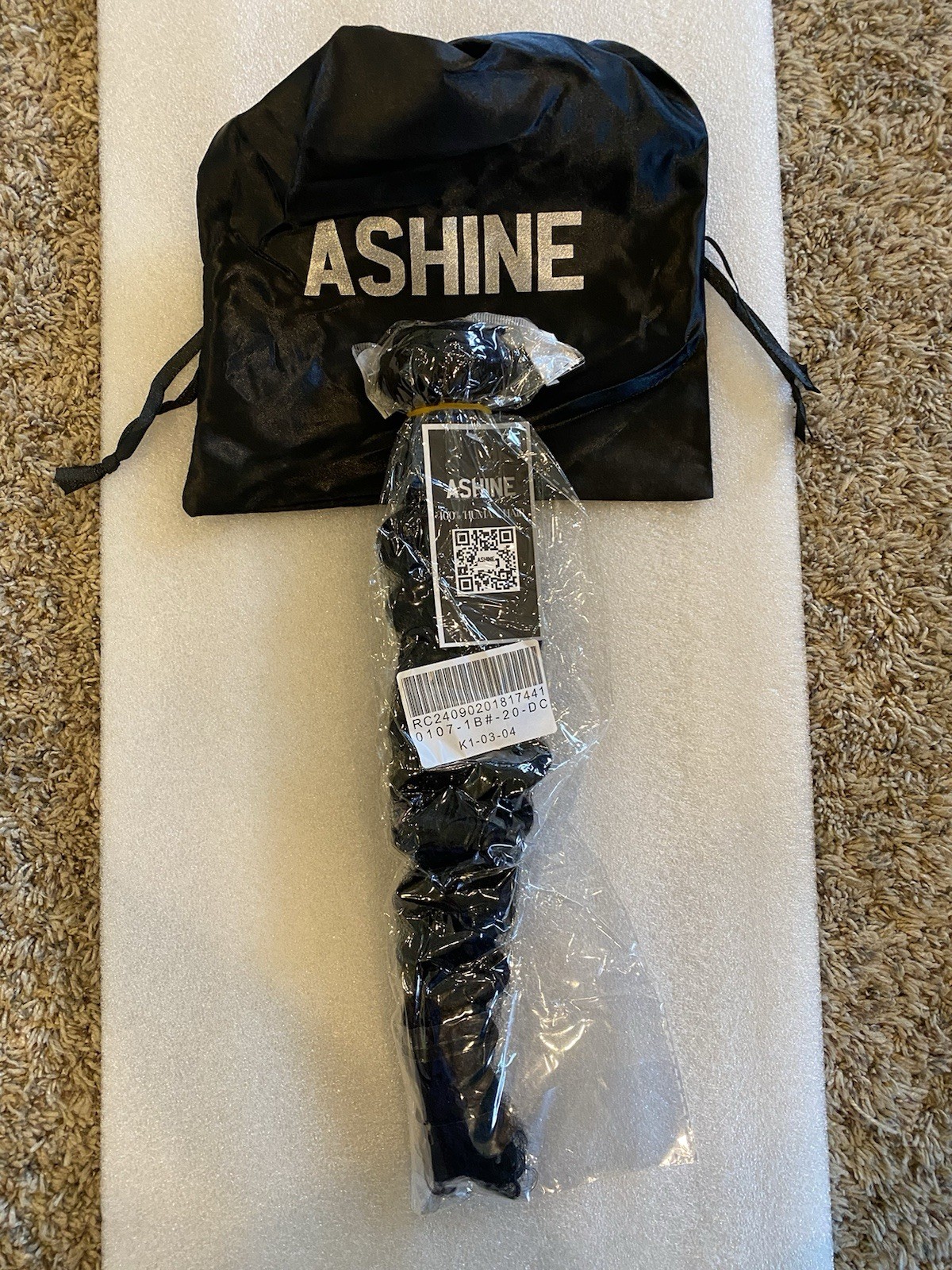 Ashine 100% Brazilian Human Hair Extensions-Black 107-1B#-20”-DC Deep Curly