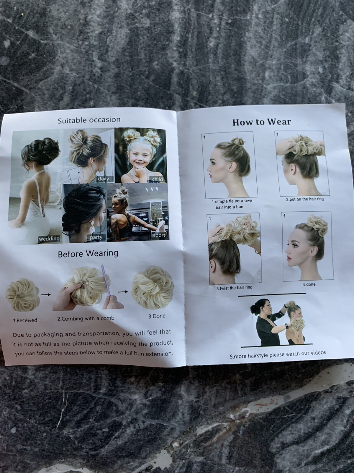 Blonde Messy Bun Hair Piece Scrunchie Updo Wrap Hair Extensions as Human