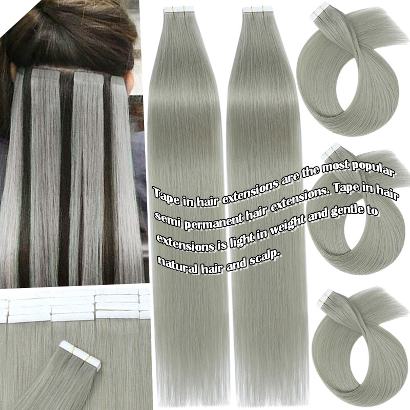 Tape in Hair Extensions 100% Real Remy Human Hair Skin Weft Dirty Balayage Ombre