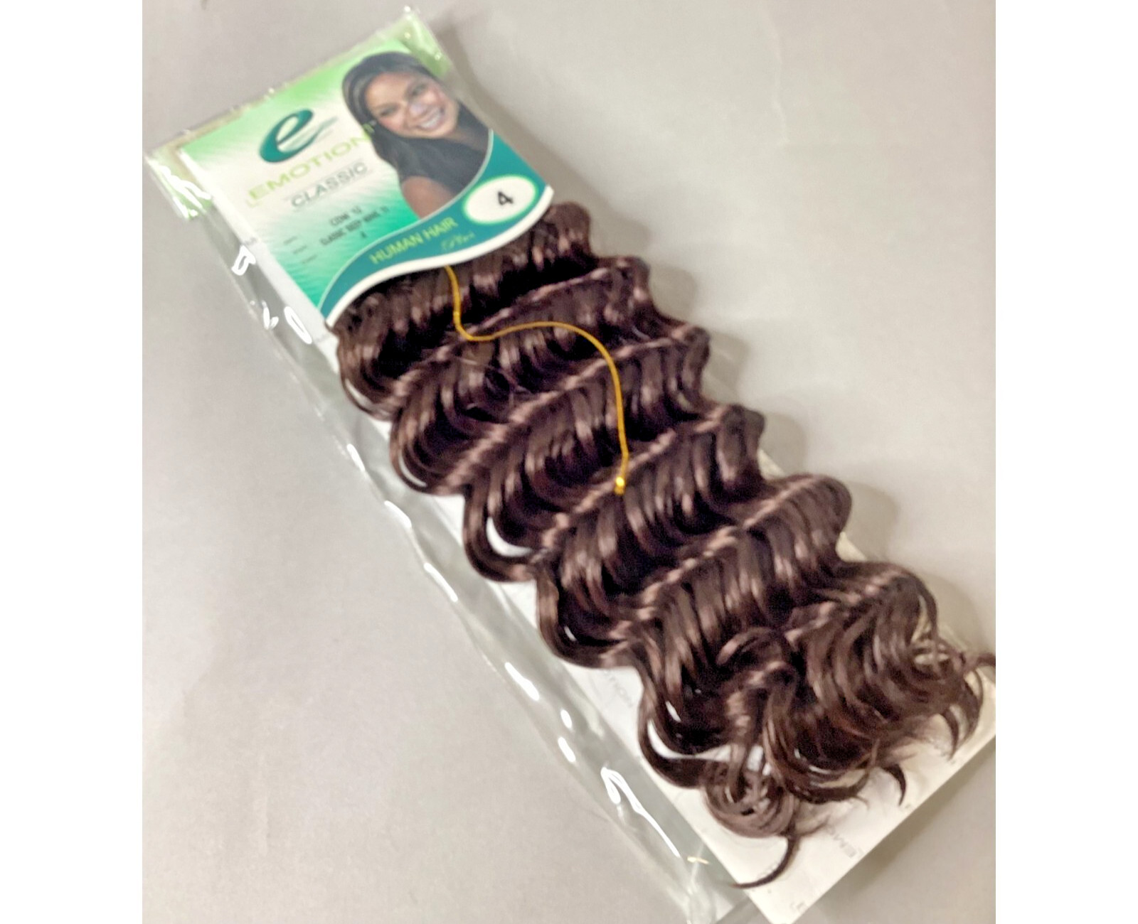 12″ Classic Deep Wave Color #4 Dark Brown Blended Hair Extensions Track Emotion