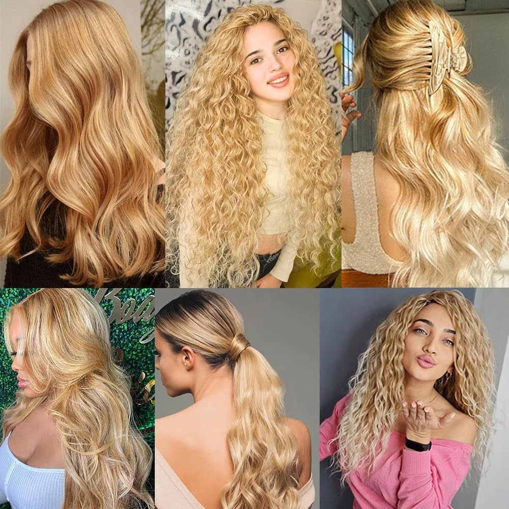30 32 34 Inch Wuvusnm Hair 613 Bundles Human Hair Blonde Deep Wave Bundle