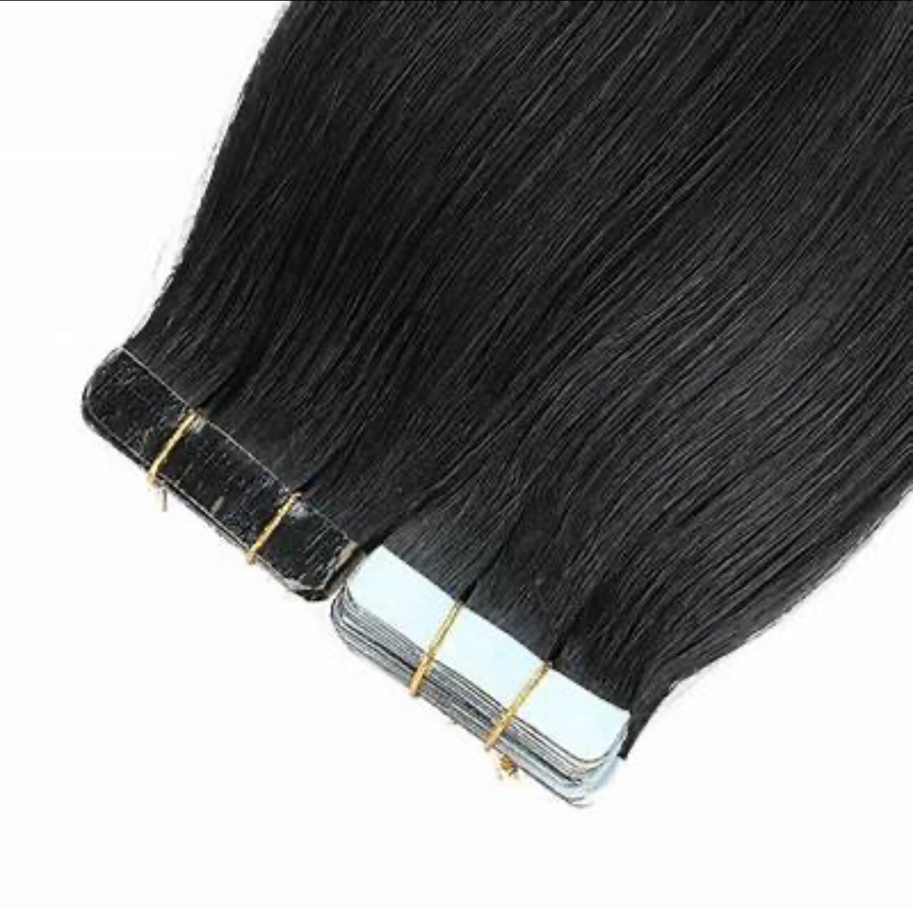 #1 BLACK Tape-In 24” 10pcs 25g 100% REMY Human Hair Extensions Seamless Weft