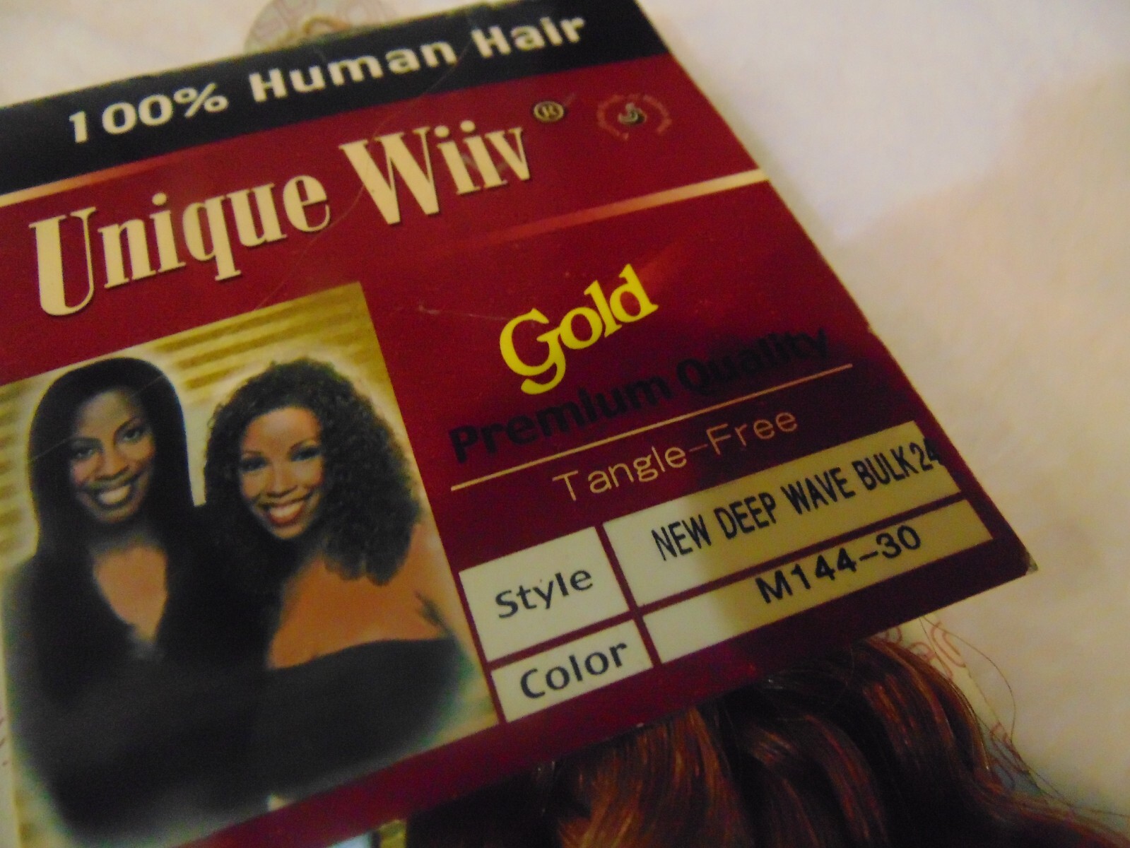 2 PK Unique Wiiv 100% Human Hair New Deep Wave Bulk 24″ Color M144-30 ( 4 Bundle