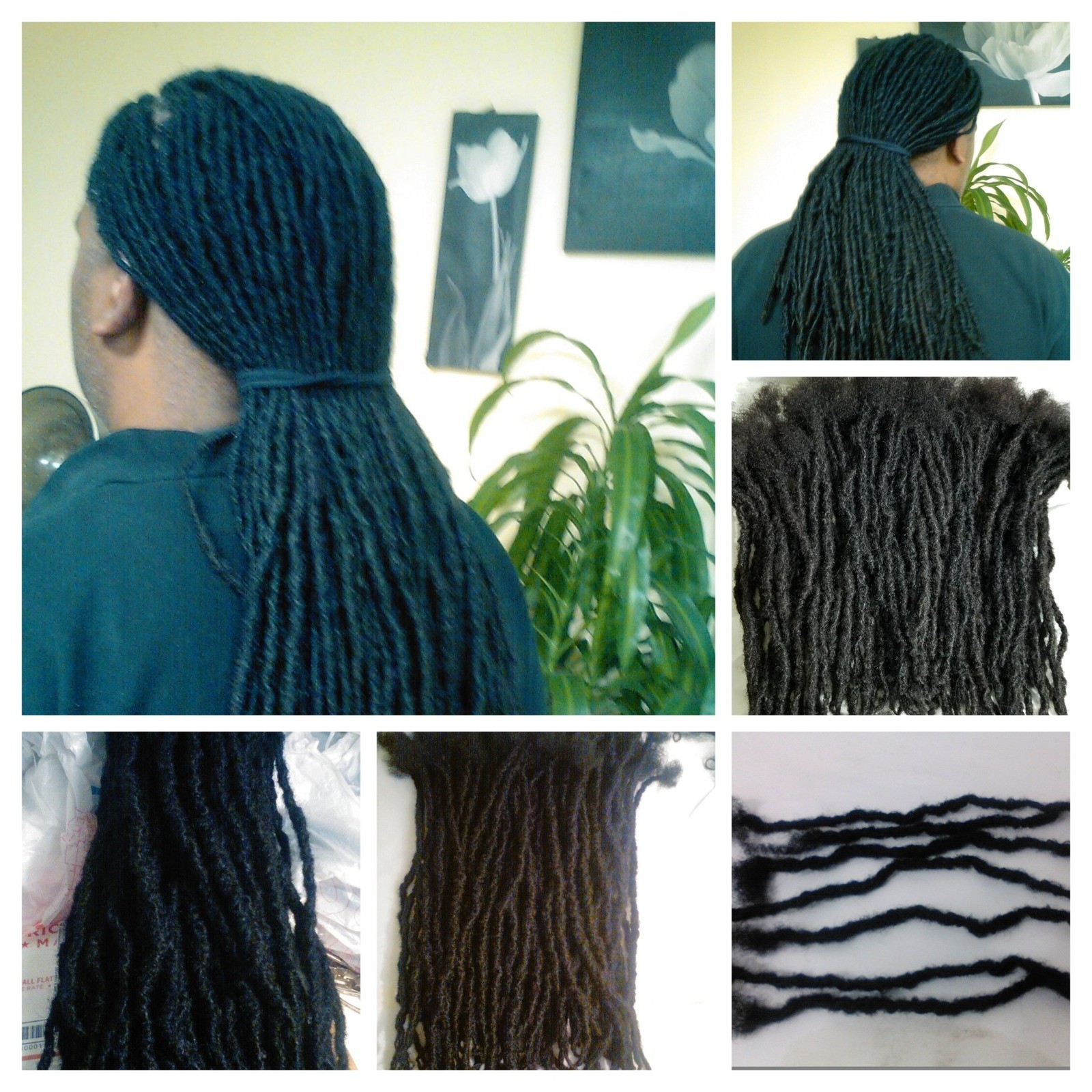 Dreadlocks handmade 100% Human Hair 90 Pieces 8 Inch Black 1 cm Thick Locs