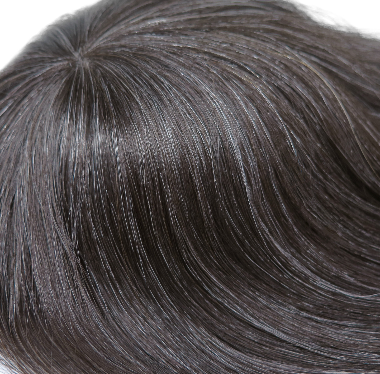 European Virgin Hair System Toupee Injection Skin Hairpieces Real Mens Wig #1B20