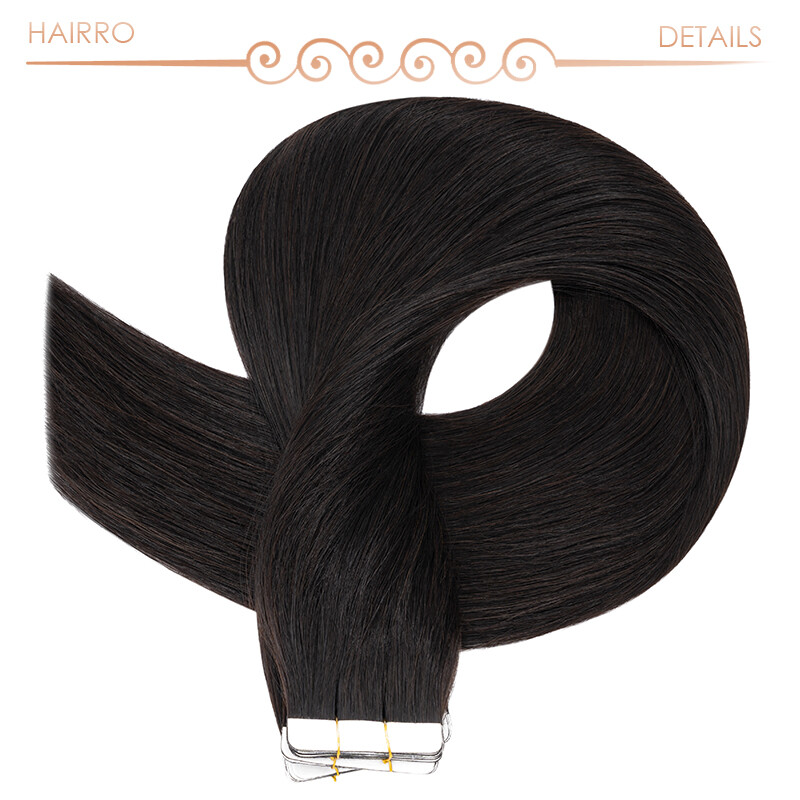8A Tape In Extensions, 100% Real Remy Soft Human Hair Hairpiece Skin Weft 18Inch
