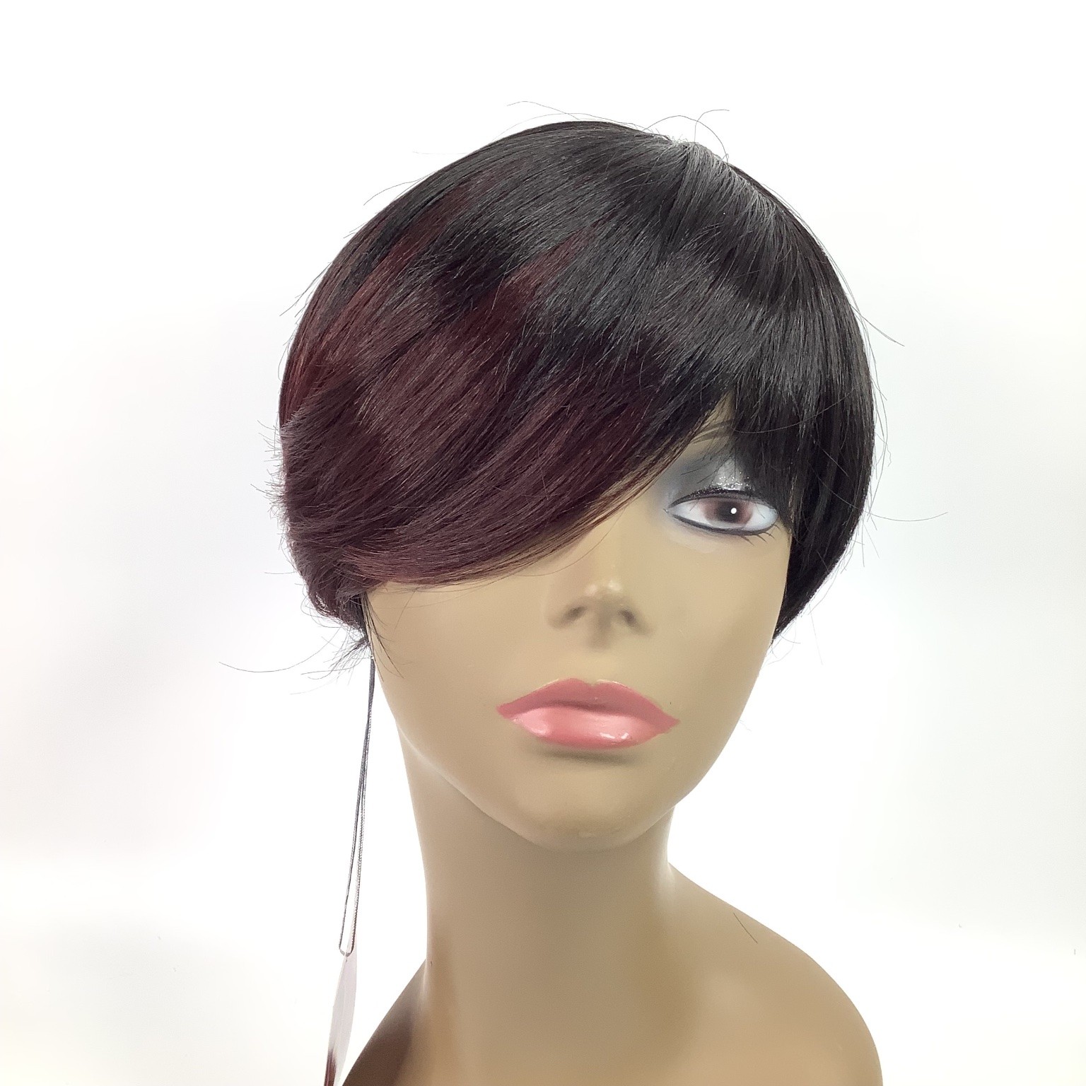 Vanessa Smart Wig Smart BIO FF99J Short Bob Pixie Black Red Synthetic Fiber