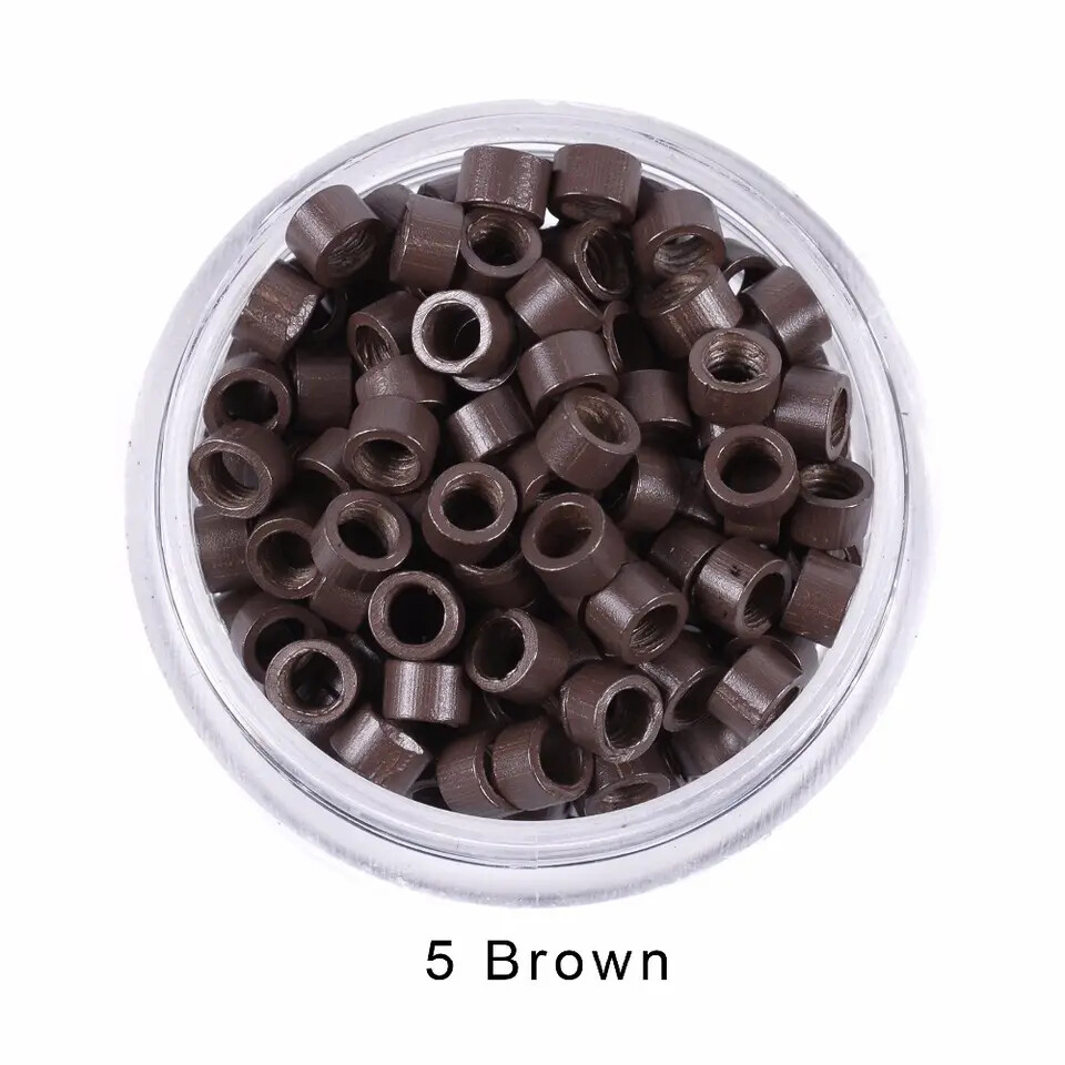 Fusion Screw Threaded Micro Ring Beads 4mm For Stick I-Tip Hair Extensions