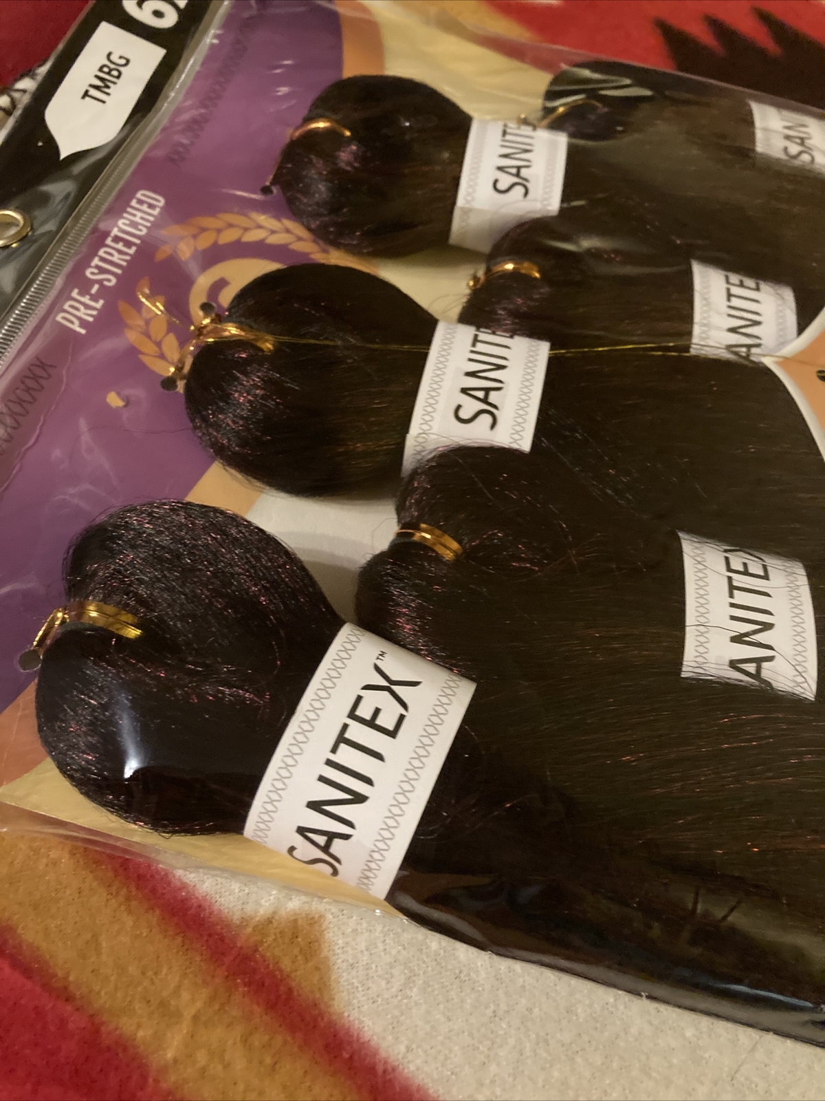 La Flare SANITEX pre-Stretched 6X Braids TMBG-beautiful Ombré Black To Burgandy