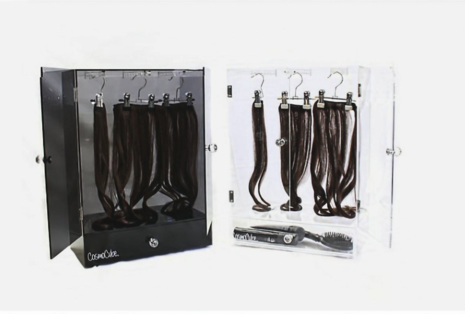Clear Acrylic CosmoCube Locx Hair Extension Storage and Styling Station