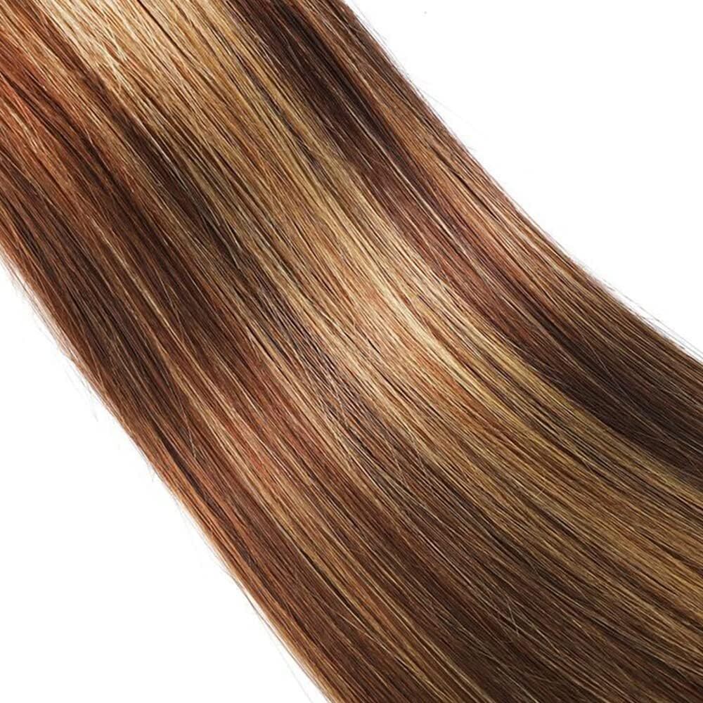 Highlight P4/27 Blonde Human Hair Bundles Straight Human Hair Weave Remy Hair