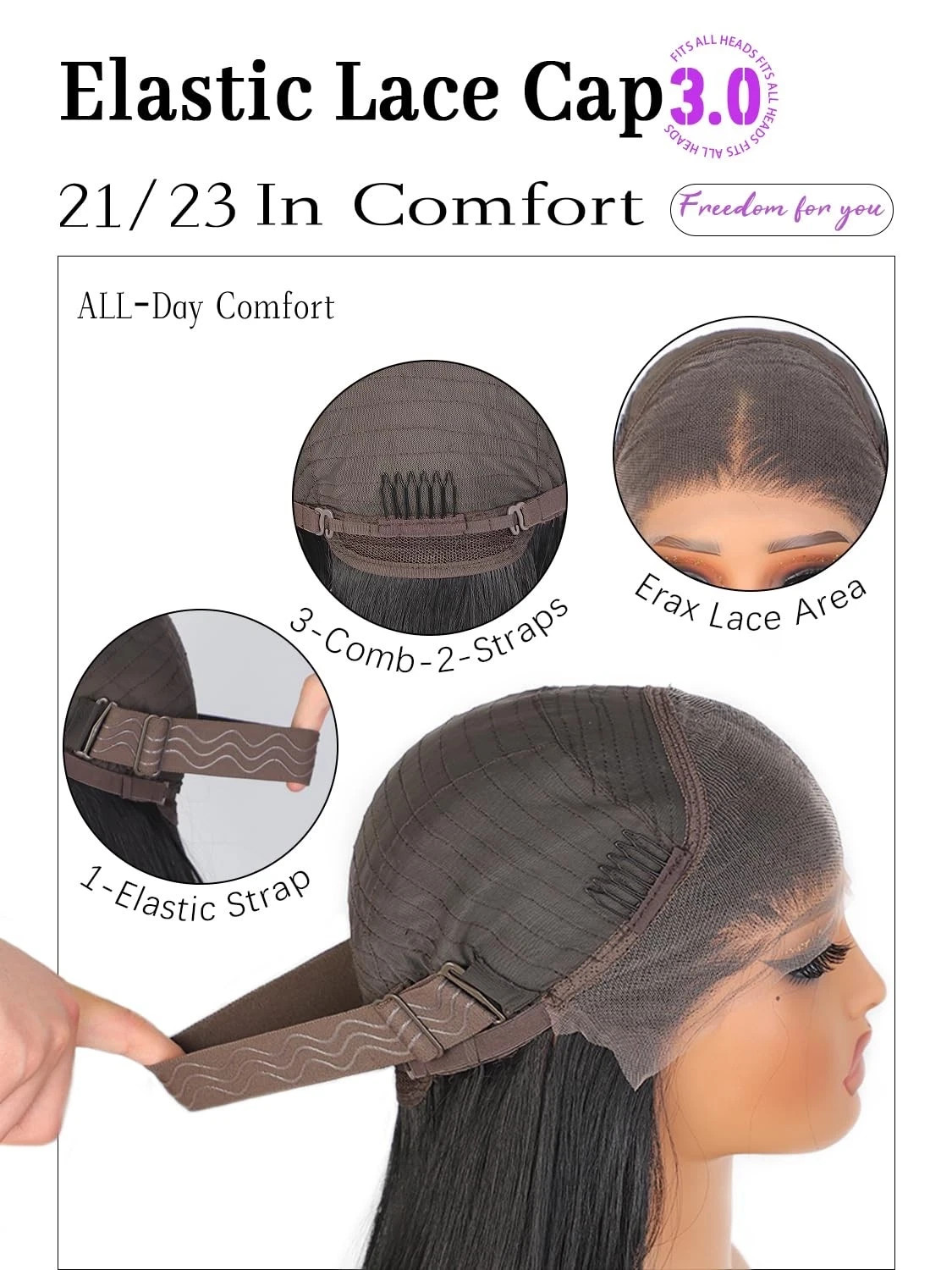 cuiud Skunk Stripe Glueless Lace Front Wig 0129 Synthetic Layered Wave 107