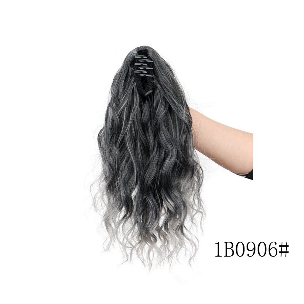Curly Hair Water Wave Ponytail Clip Heat Resistant Synthetic Hair 35cm