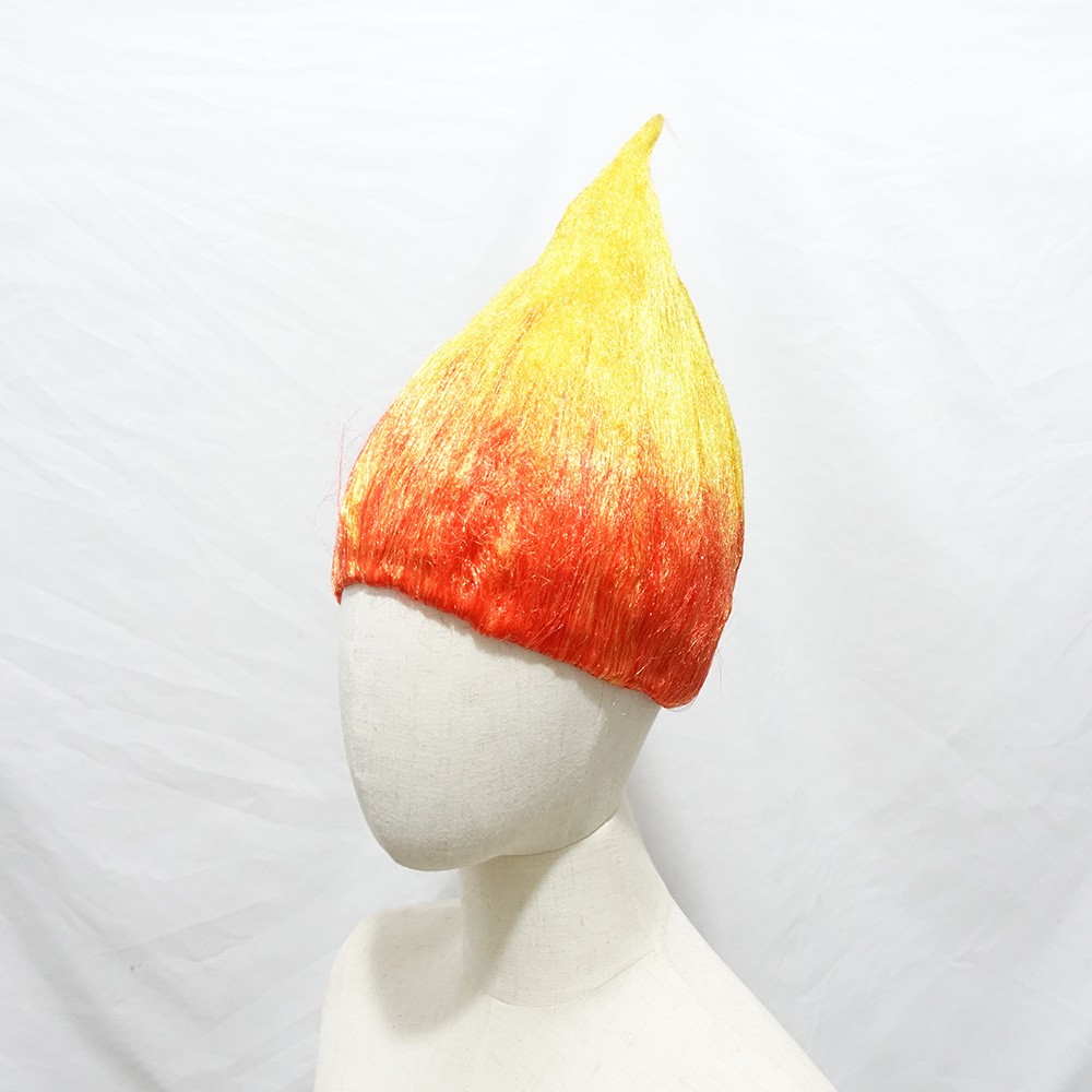 Flame Gradient Pointy Troll Wig Synthetic Heat Resistant Halloween Cosplay Party