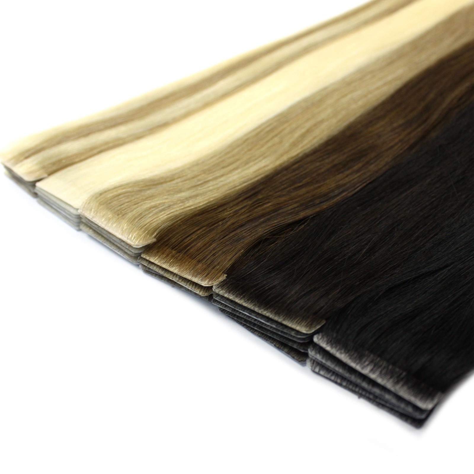 Tape In PU Injected Invisible Seamless Remy Human Hair Extension Platinum Blond
