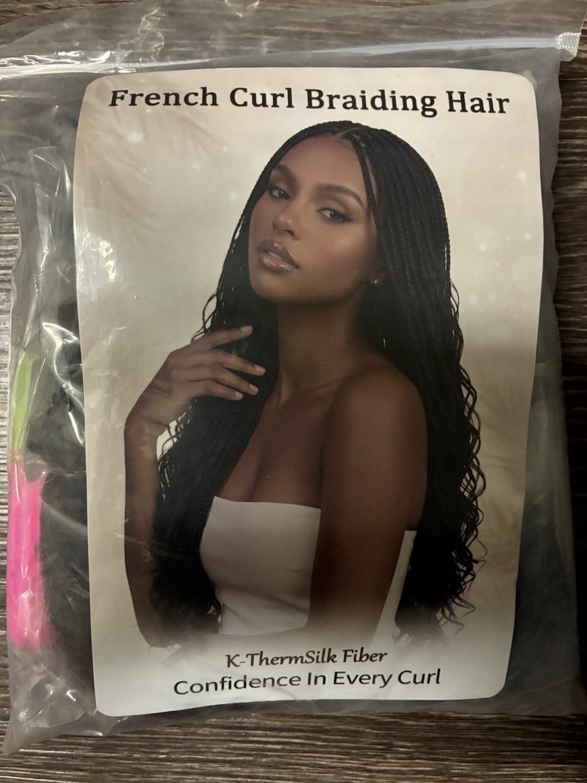 K-ThermSilk Fiber French Curl Braiding Hair 24 Inch 100g/6 Packs Ombre Auburn