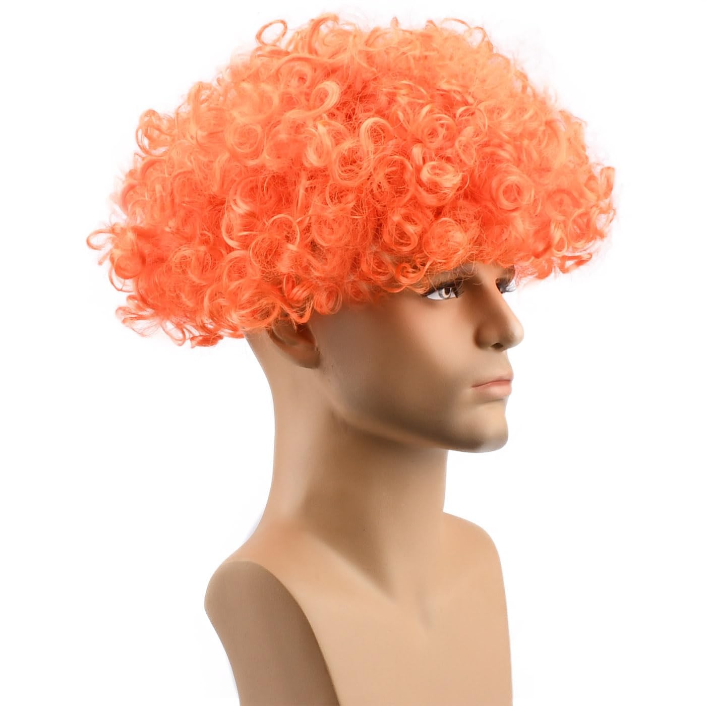 Unisex Short Fluffy Afro Wigs-Women Men Kinky Curly Disco Hippie Wig for Cost…