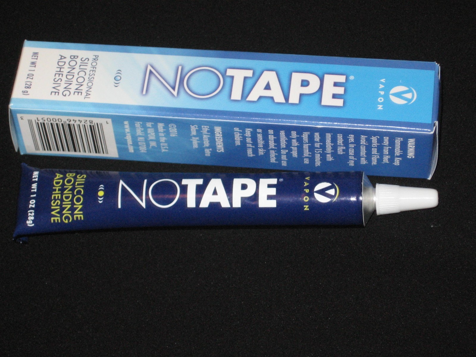 VAPON NO TAPE 1.0 OZ Bonding Adhesive Glue tube & Topsol Adhesive Remover(4 oz)