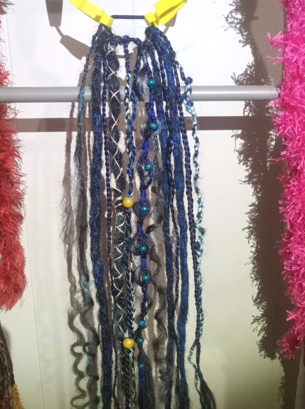 Dreadlock Extensions Hair 0.6 0.8cm Thick Full Handmade 14 burning man Locs set