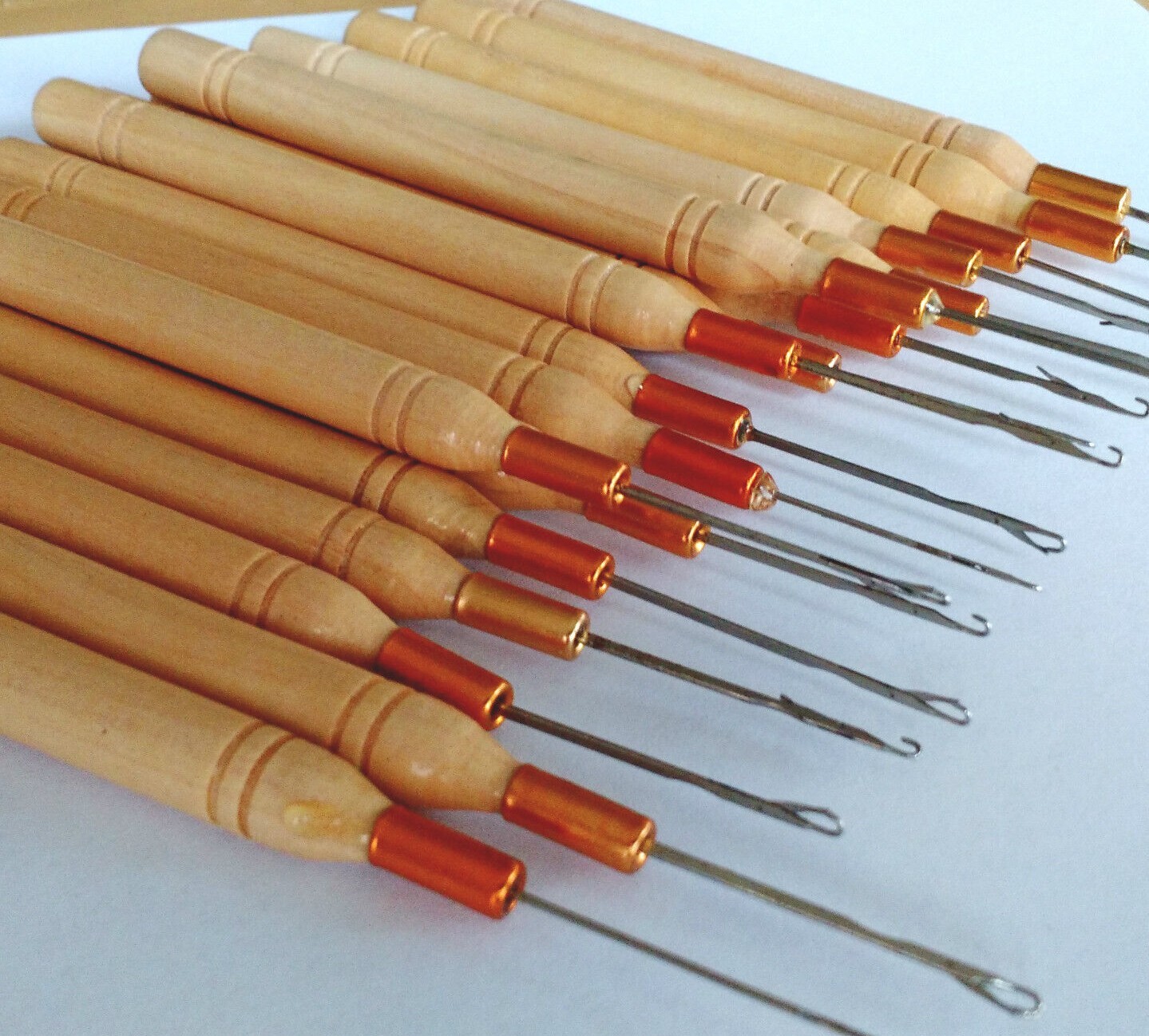 6/10pcs Micro Ring Beads HAIR Extension TOOL KIT Latch Hook Needle/Loop Threader