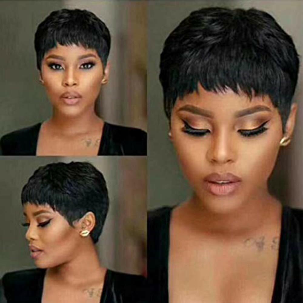 Pixie Cut Wigs Human Hair for Black Women Short Wigs Glueless