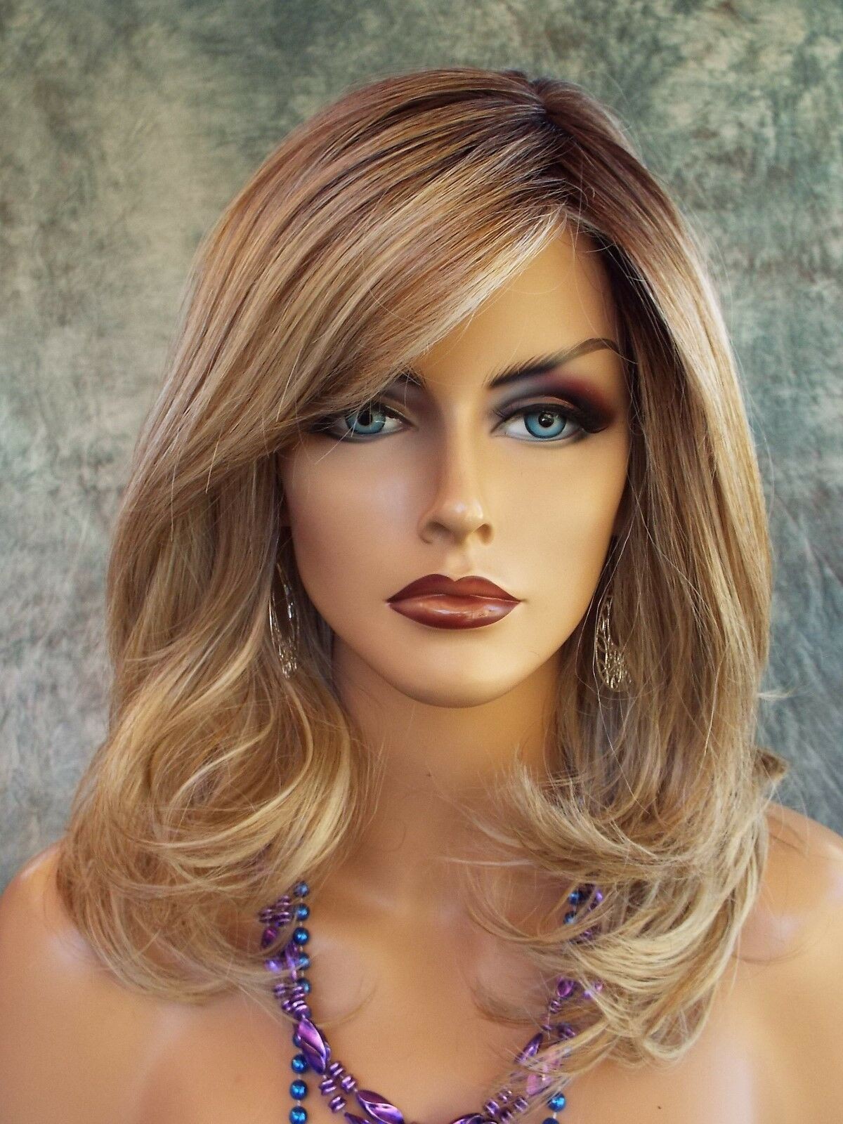 Curve Appeal Lace Front MonoPart Heat OK Raquel Welch Wig SHADED BISCUIT -1