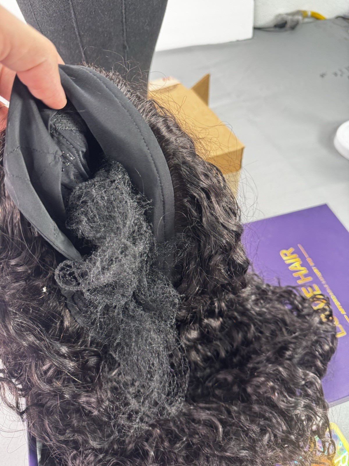 LUVME HAIR HD Lace All-Day Comfort Messy Curly Wig PartingMax Headband With Box
