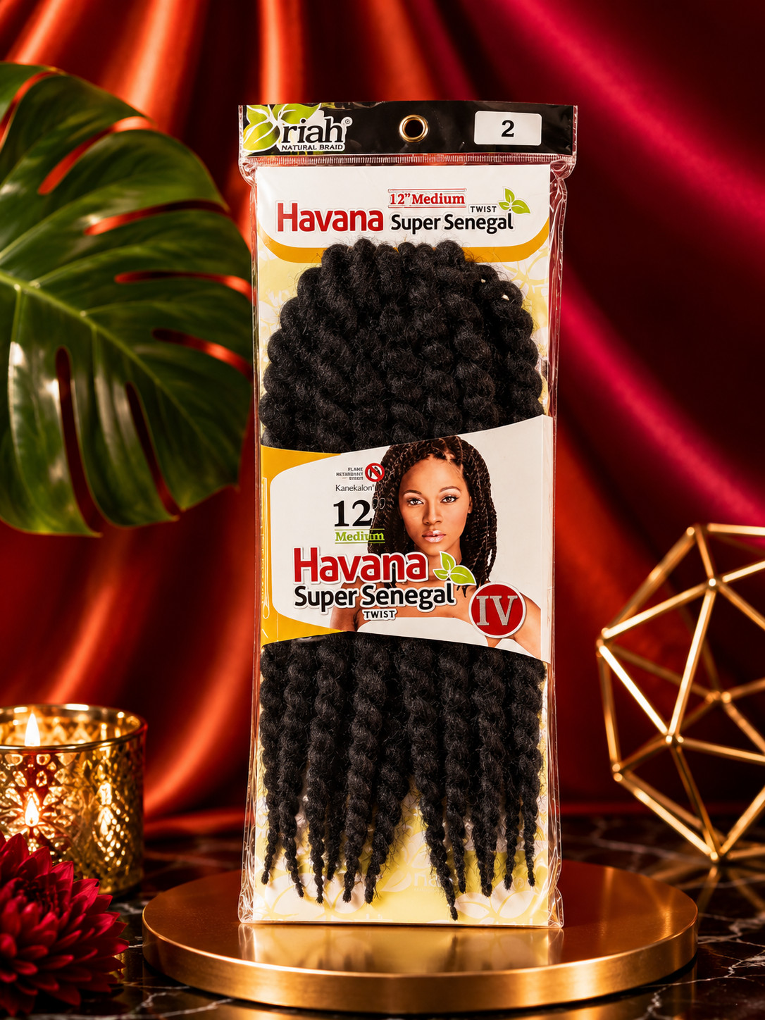 Riah Havana Twist Crochet Hair 12″ 8 Packs Color 2 Dark Brown New