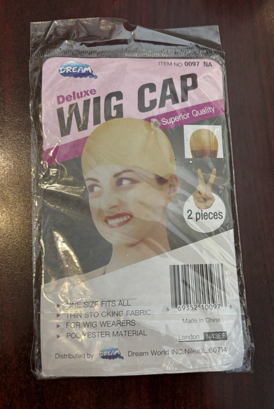 DREAM WORLD Deluxe Wig Cap – (2 Pieces), Item #0097-NA-One Size Fits All