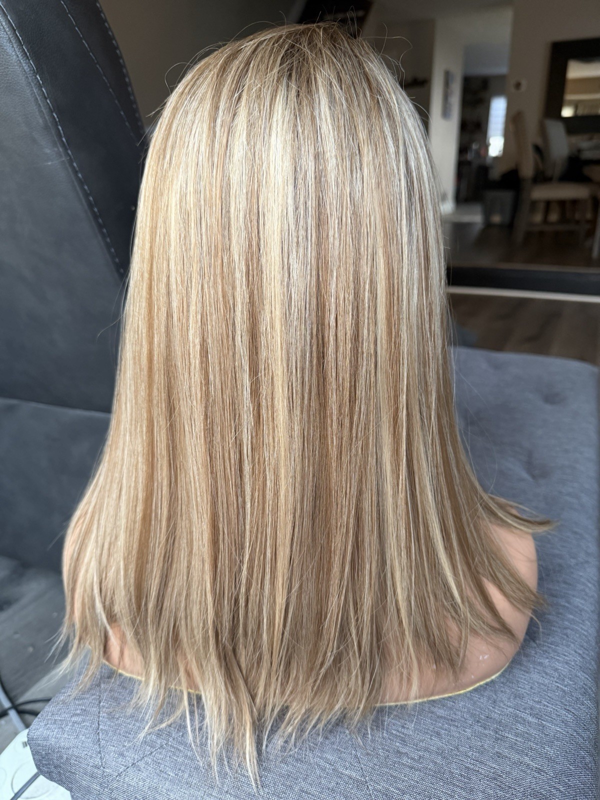 human hair lace Top European Hand tied Wig 18 Inches Size Small