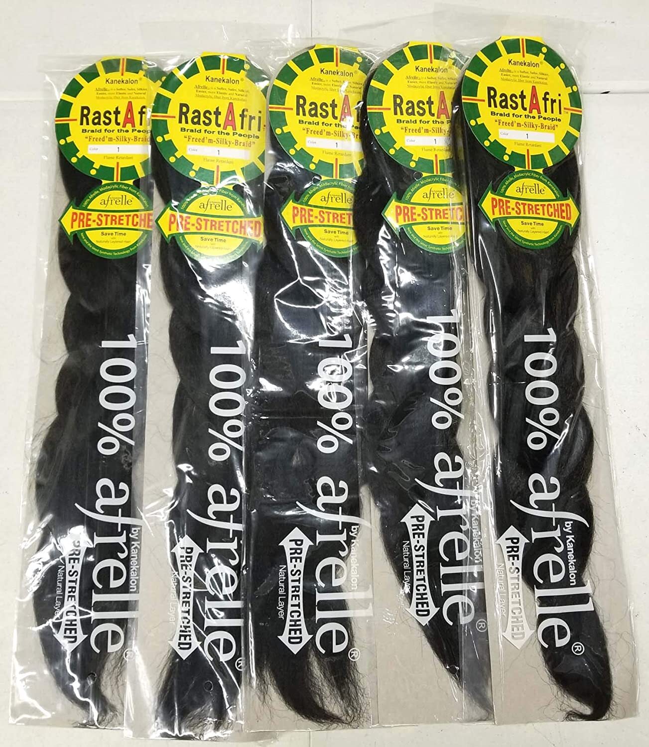 RastAfri PreStretched Freed’m Silky Braid Braiding Hair 31 colors 6 Packs