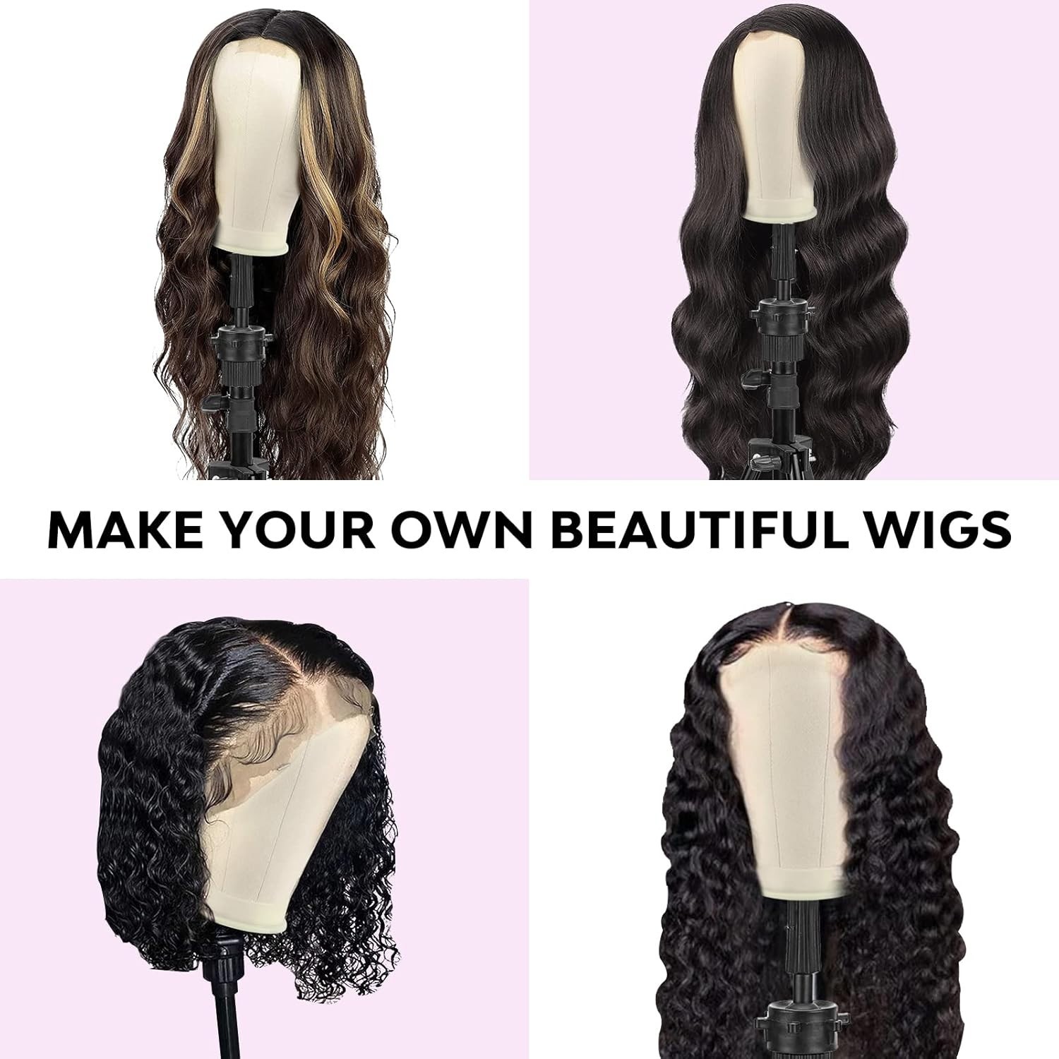 Sturdy 23-Inch Wig Stand with Canvas Head for Professional Wig Styling