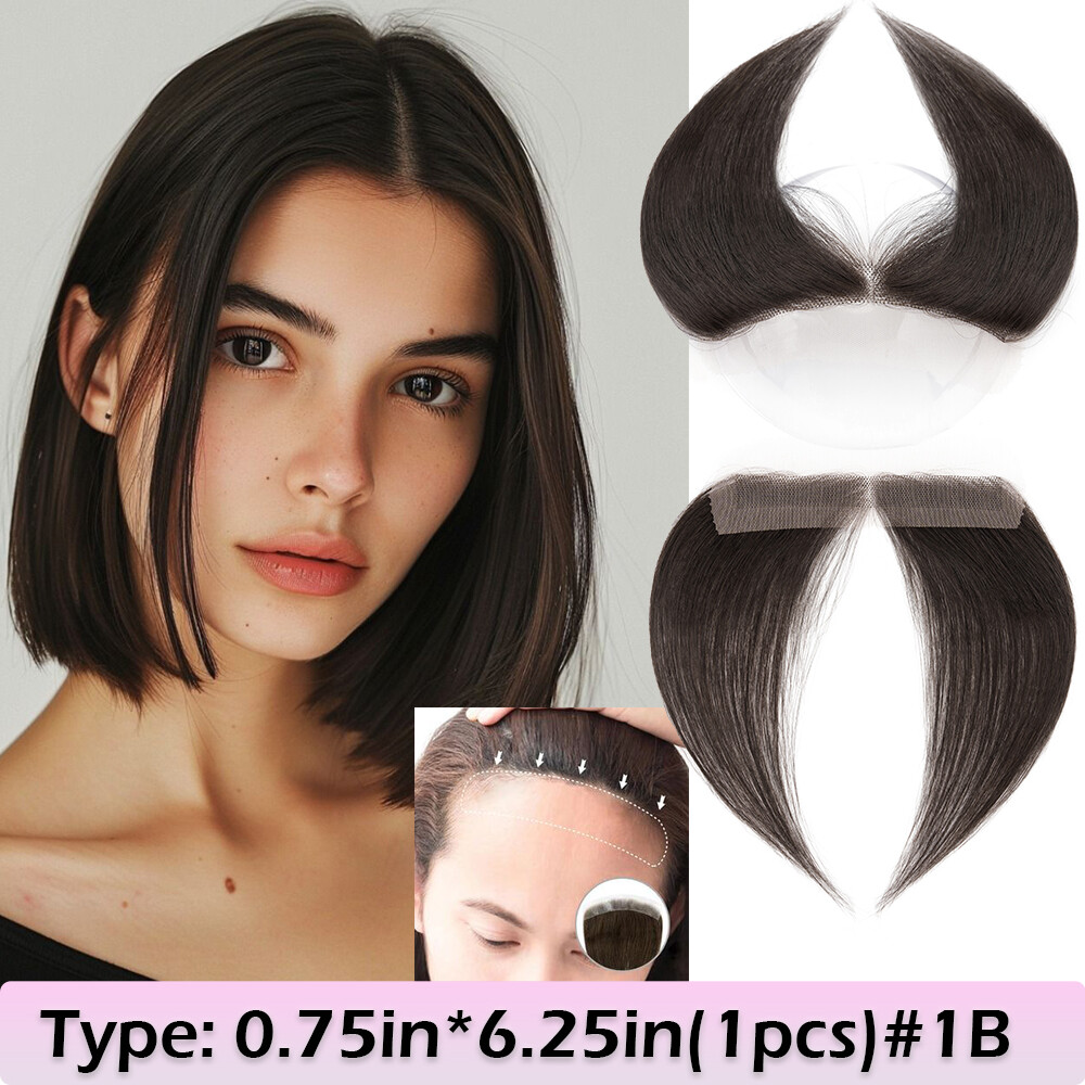Hand-tied Lace Base Topper Remy Human Hair Extension Toupee Receding Hairline US