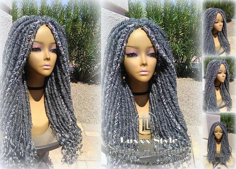 Big Large Platinum Metallic Chrome Hair Gypsy Bohemian Boho Goddess Faux Dread