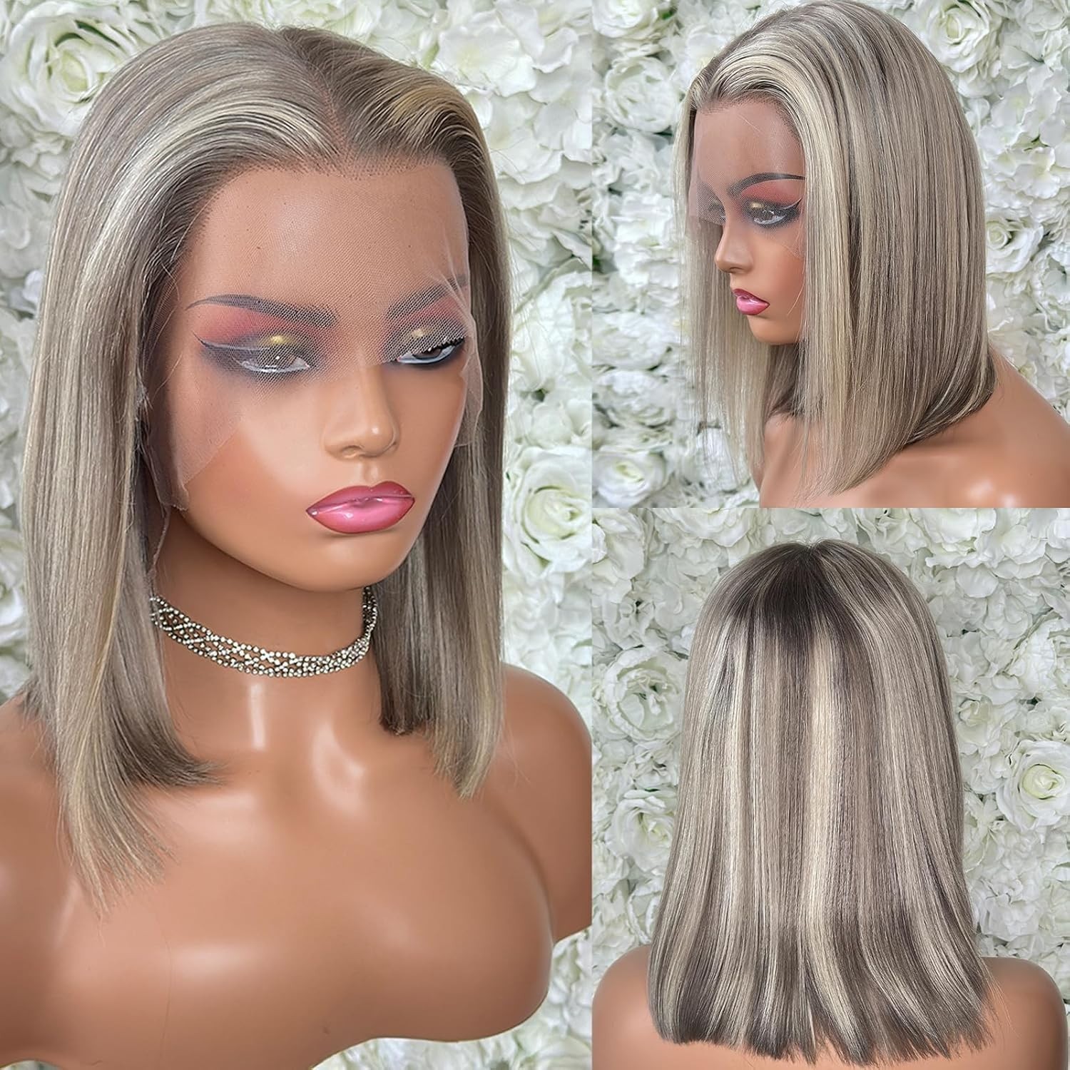 Highlight Blonde Wave 13X4 Lace Front Human Hair Wigs for Party Daily Use
