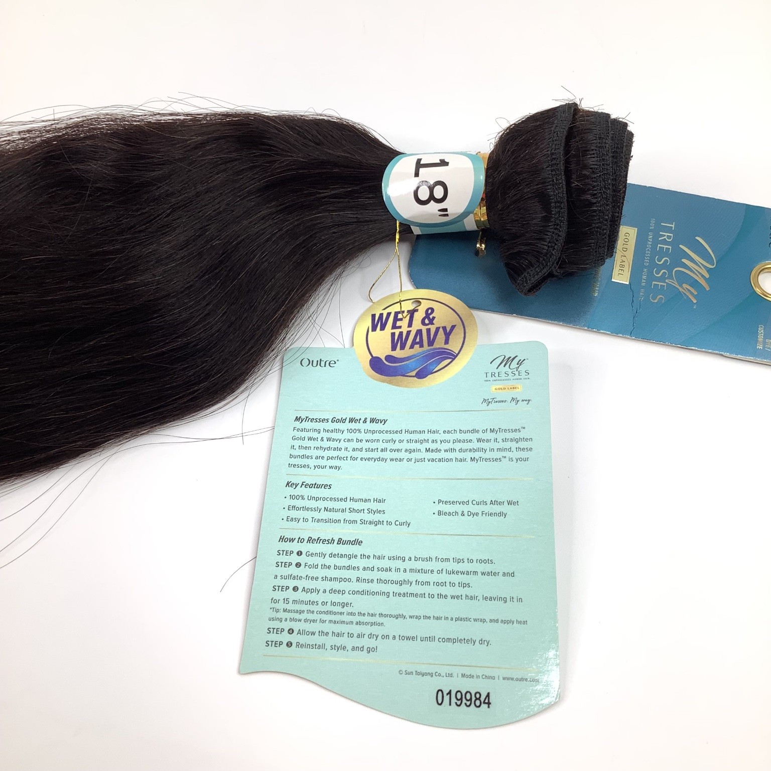 Outre MyTresses Gold Label Deep Wave Human Hair Extension 18″ Natural Brown Wet