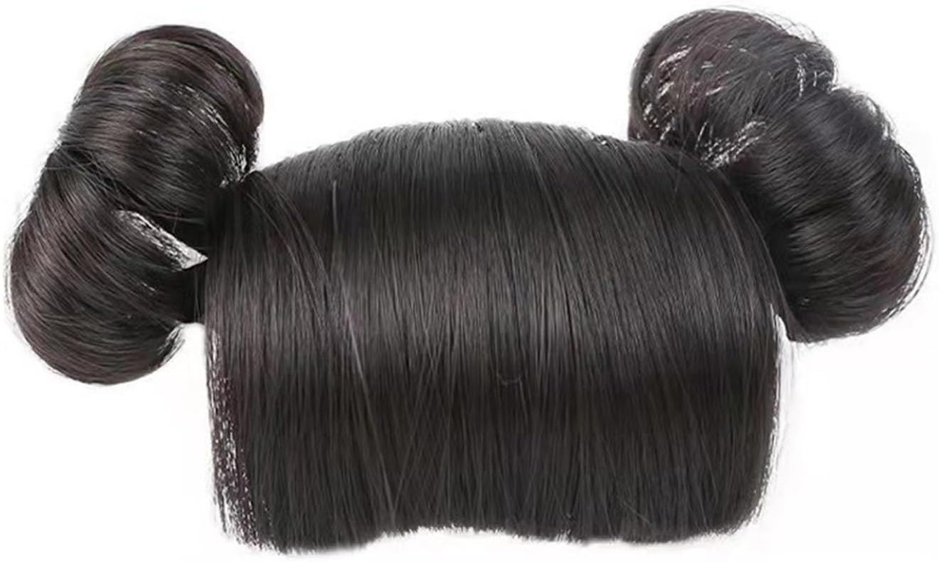 Baby Girls Wig Headwear Children’S Hairband Bun Wig Hairpiece Short Curly Hair A