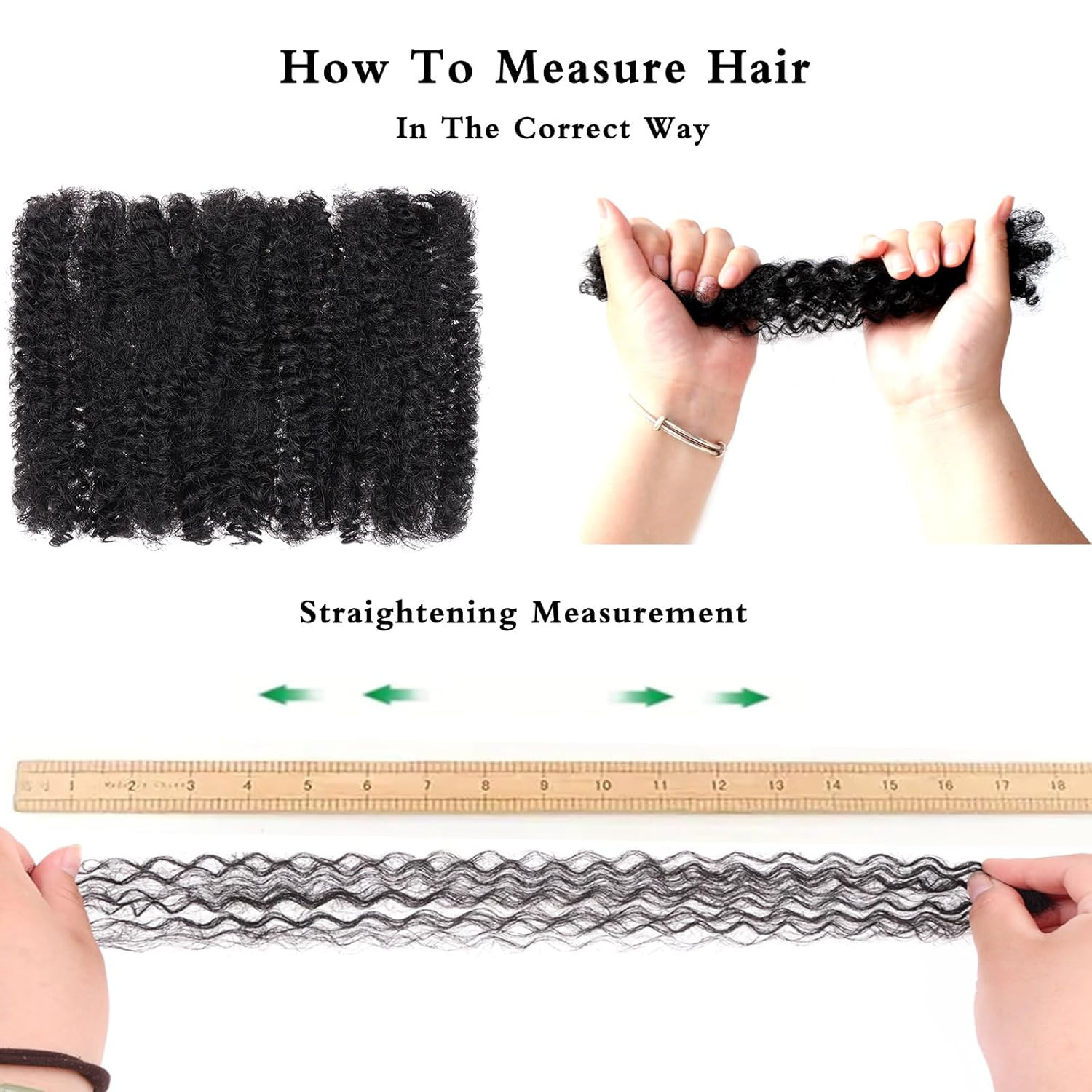 16 Inch 3 Bundles 90g Natural Black Afro Kinky Curly Braiding Bulk Hair For M…
