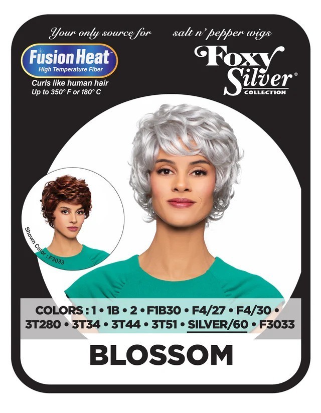 Foxy Silver BLOSSOM Wig, Stylish and Natural-Looking Synthetic Wig