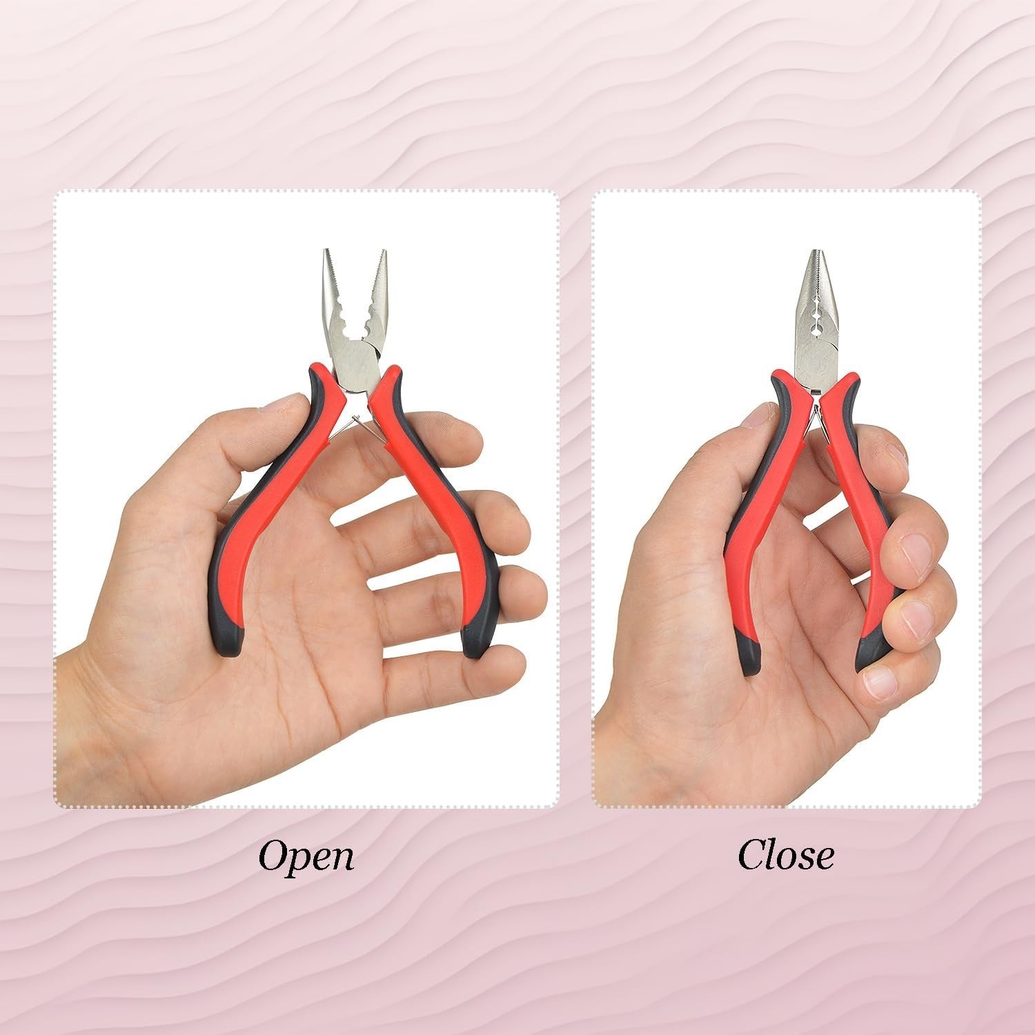 Compact Hair Pliers for Professional Use with Comfortable Grip and Safety Tips
